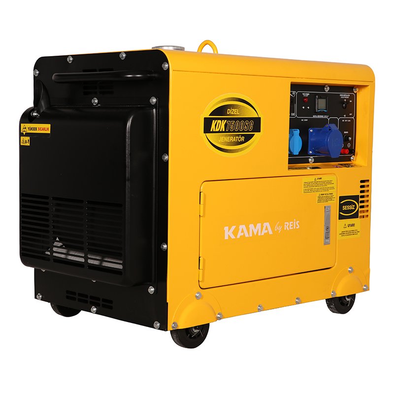 6.9 kVA Dizel Kabinli Monofaze Jeneratör – Marşlı, Düşük Yakıt Tüketimli ve Sessiz Kesintisiz Güç