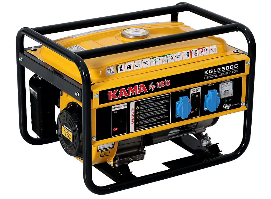 3.5 kVA Benzinli Monofaze Jeneratör – Bakır Sargılı, Marşlı ve Kesintisiz Güç
